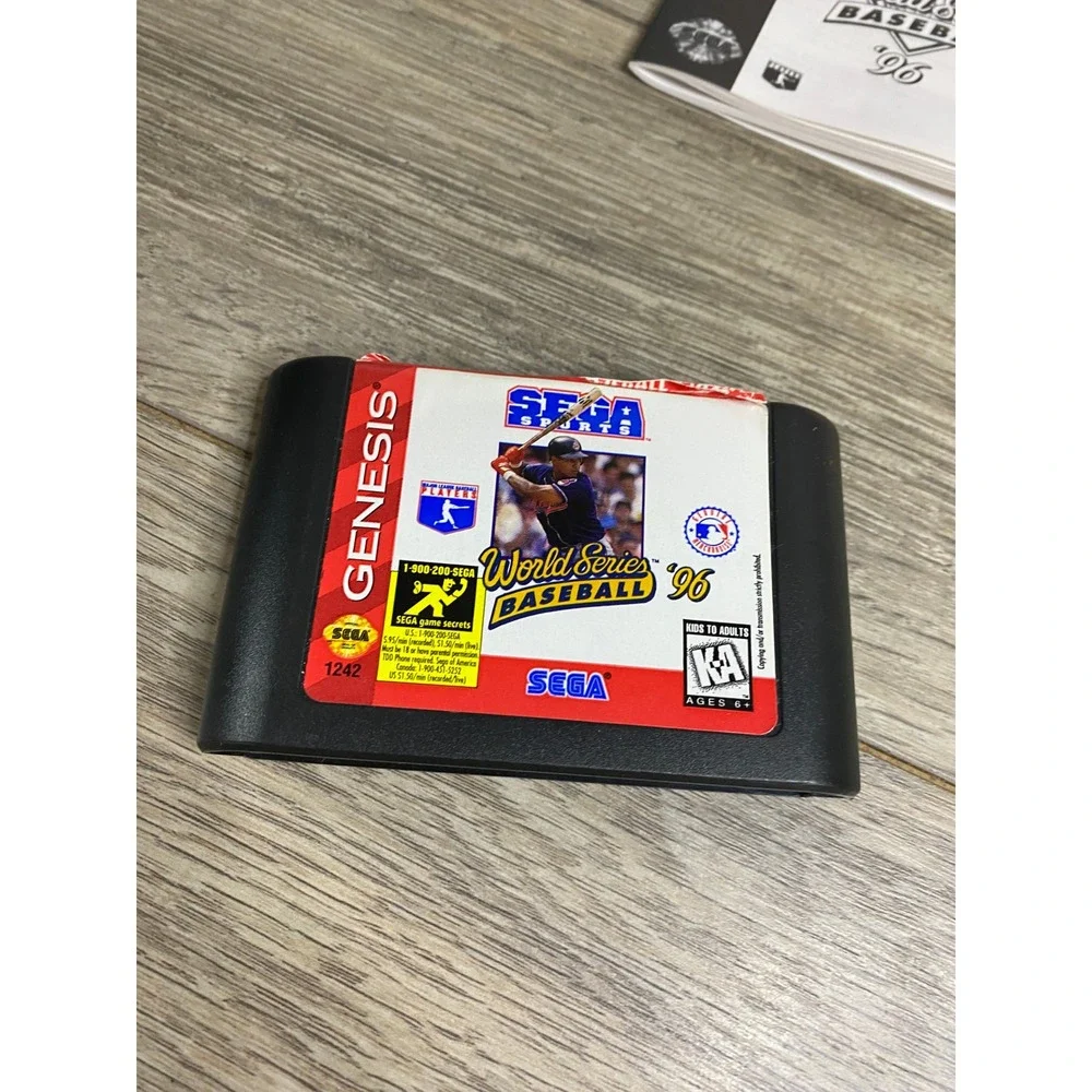 World Series Baseball 96 Sega Genesis 1242‎ With Box and Tray Sports Game MLB